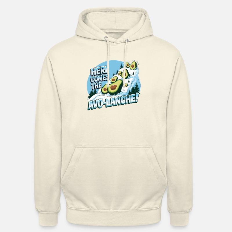 Here comes the Avo-Lanche - Sweat-shirt à capuche unisexe - vanille