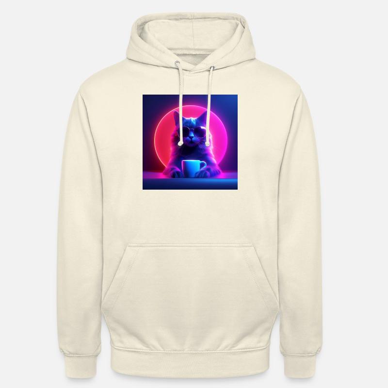 Kaffeekatze mit Stil - Unisex Hoodie - Vanille-Milchshake