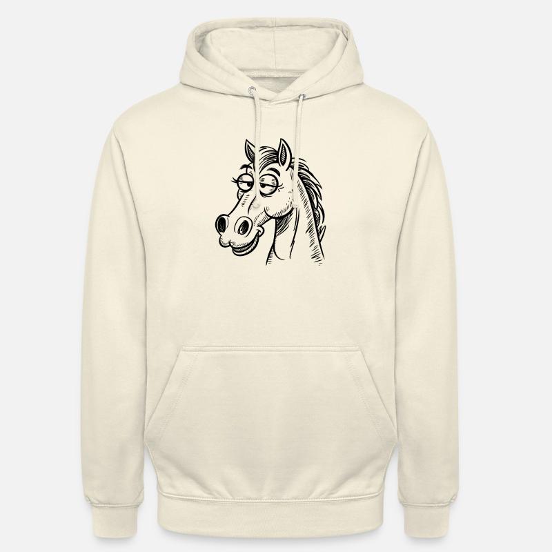 Cheval Chevaux Équitation Cavalier - Sweat-shirt à capuche unisexe - vanille
