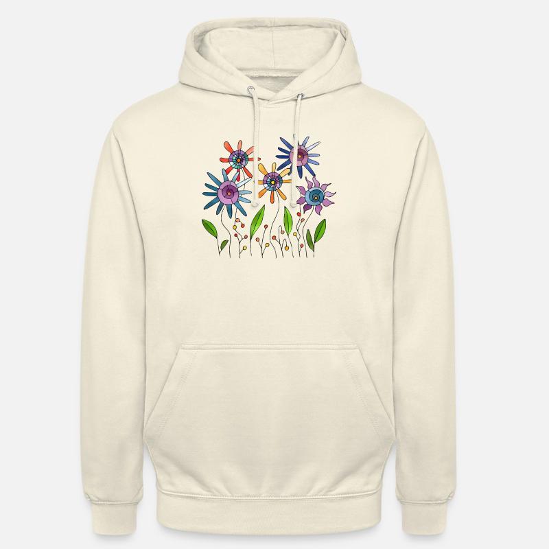 Fiori - Felpa con cappuccio unisex - milkshake
