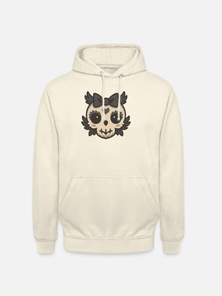 Verspieltes Eulenkopf Design mit Herzakzent - Unisex Hoodie - Vanille-Milchshake