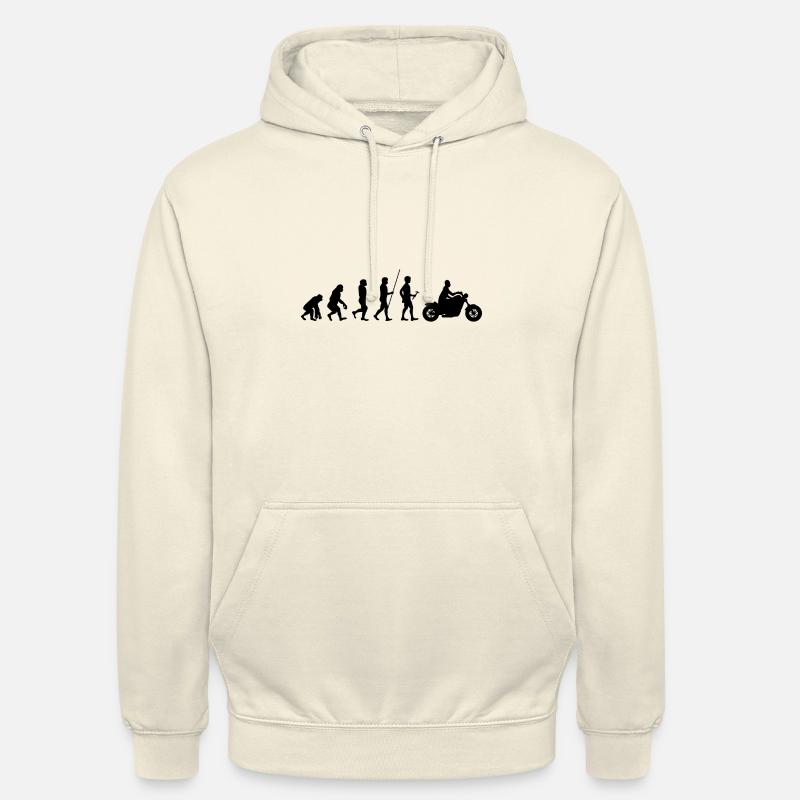 Evolution Motorrad Geschenk Straße Bahn - Unisex Hoodie - Vanille-Milchshake