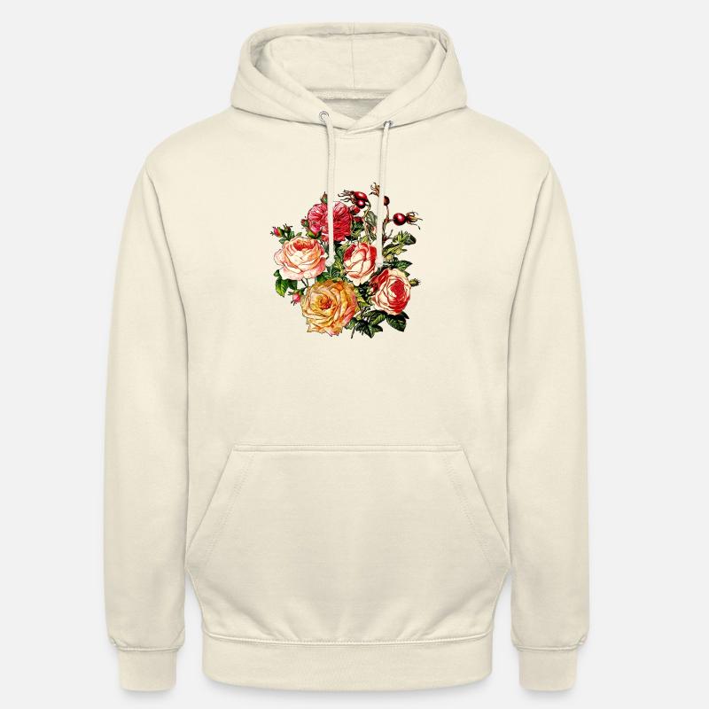 Bouquet de roses 11 - Sweat-shirt à capuche unisexe - vanille