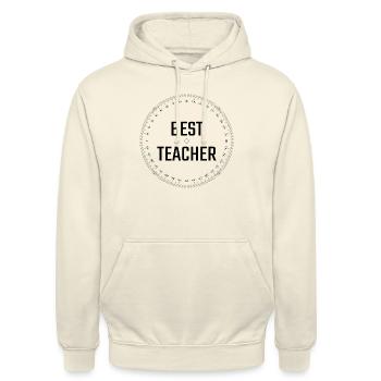 Bester Lehrer - Unisex Hoodie - Vanille-Milchshake - Vorne - Alina (178cm) & Michal (187cm)