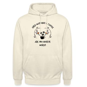 Bird Watching Bird Watching Birding Coffee - Unisex Hoodie - vanilla - Front - Alina (178cm) & Michal (187cm)