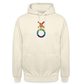 Nonbinary Nuance - Unisex Hoodie - Vanille-Milchshake - Vorne - Alina (178cm) & Michal (187cm)