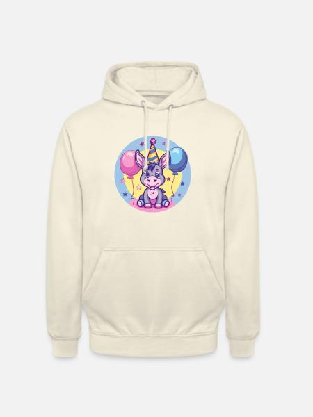 Âne Anniversaire Bébé - Sweat-shirt à capuche unisexe - vanille