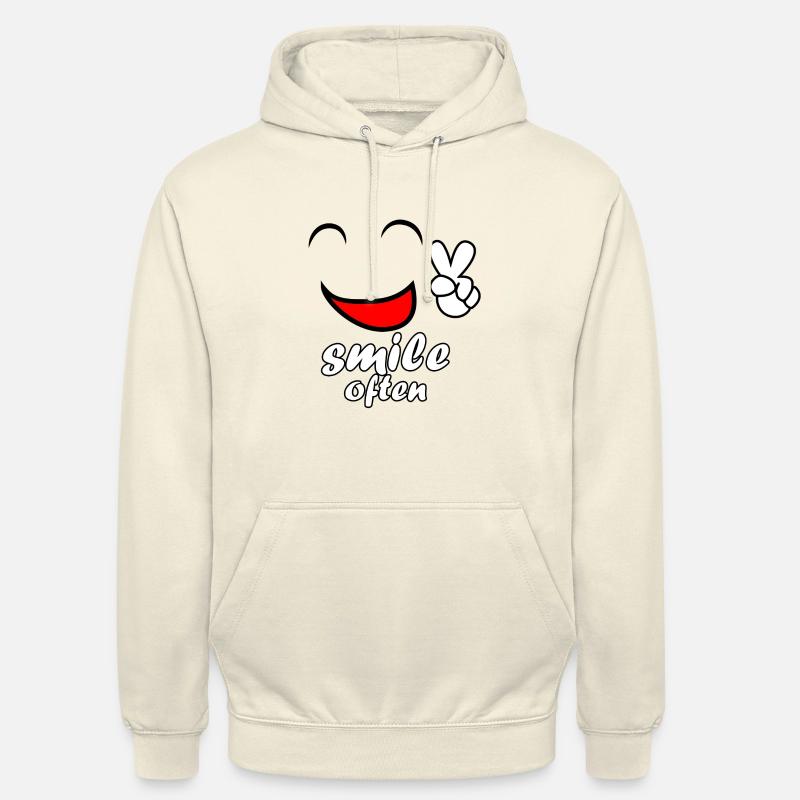 Smile Often - Sweat-shirt à capuche unisexe - vanille