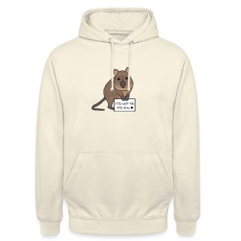 The Not Me Quokka - Unisex Hoodie - vanilla - Front - Alina (178cm) & Michal (187cm)