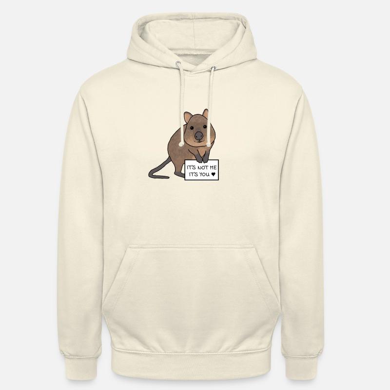 Le Quokka Pas Moi - Sweat-shirt à capuche unisexe - vanille