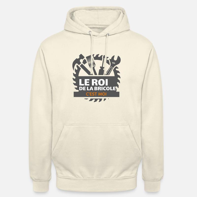 Le Roi de la Bricole, c'est moi - Sweat-shirt à capuche unisexe - vanille