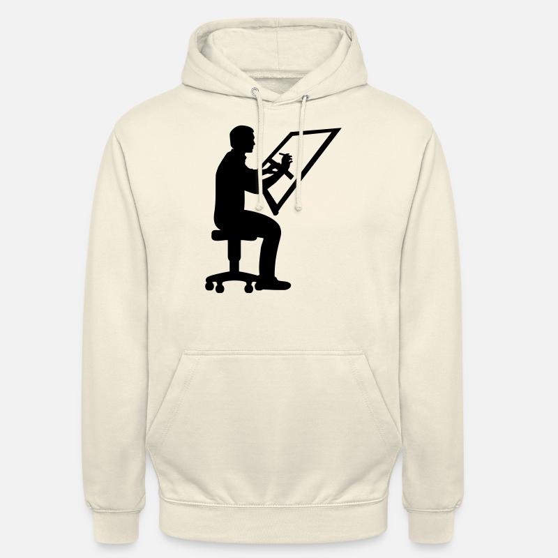 Dessinateur en bâtiment - Sweat-shirt à capuche unisexe - vanille