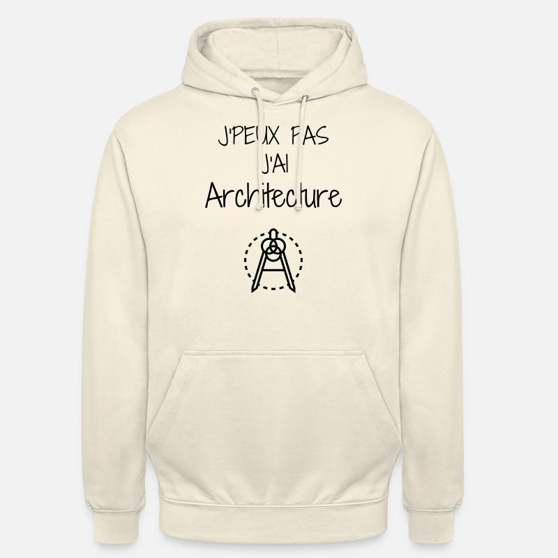 architecte / architecture / ingénieur / bâtiment - Sweat-shirt à capuche unisexe - vanille