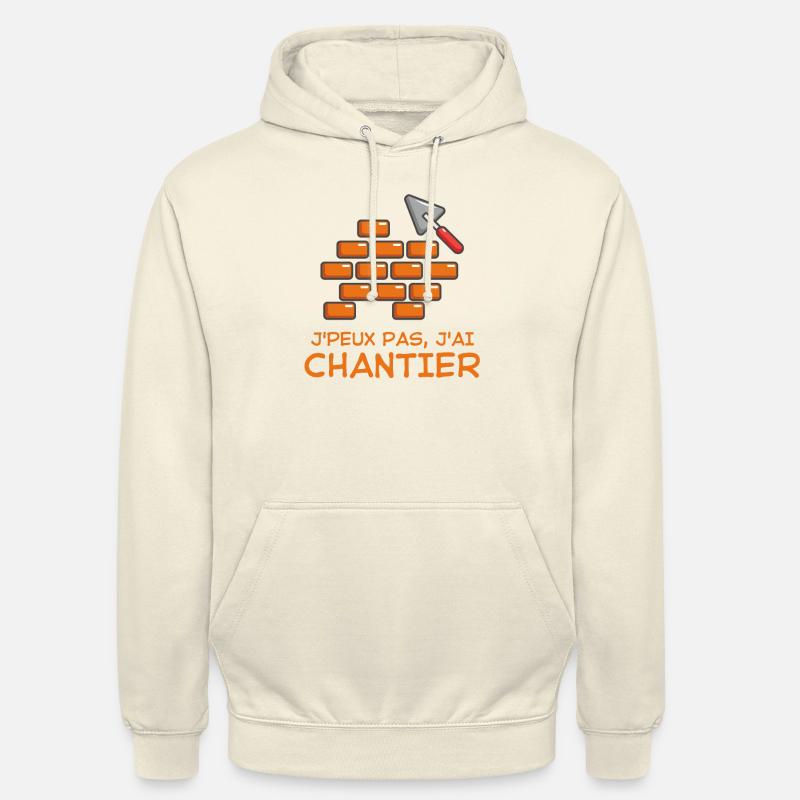 Construction chantier - Sweat-shirt à capuche unisexe - vanille