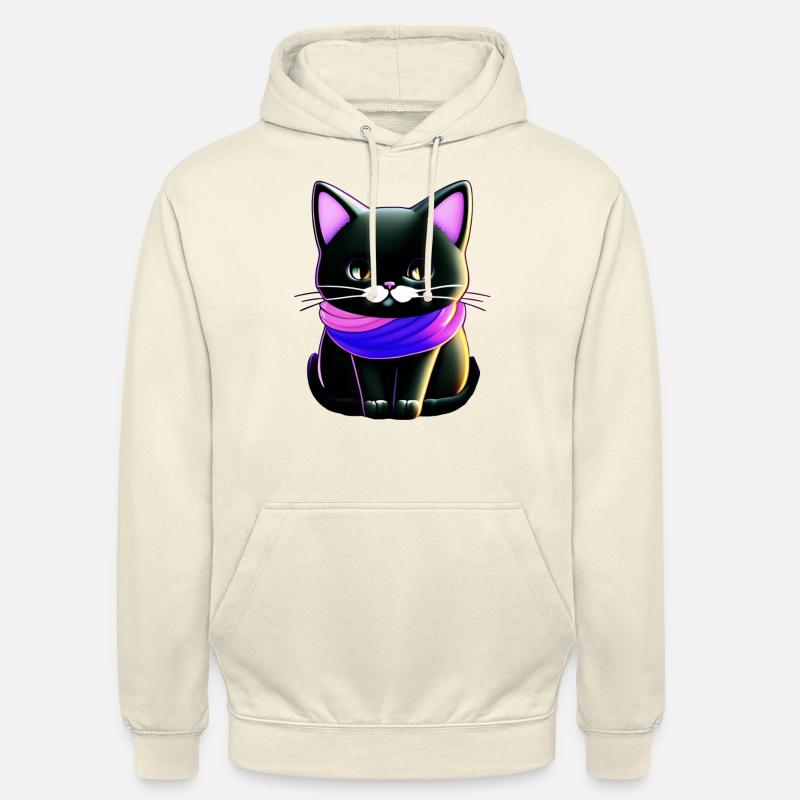 Chat - Sweat-shirt à capuche unisexe - vanille