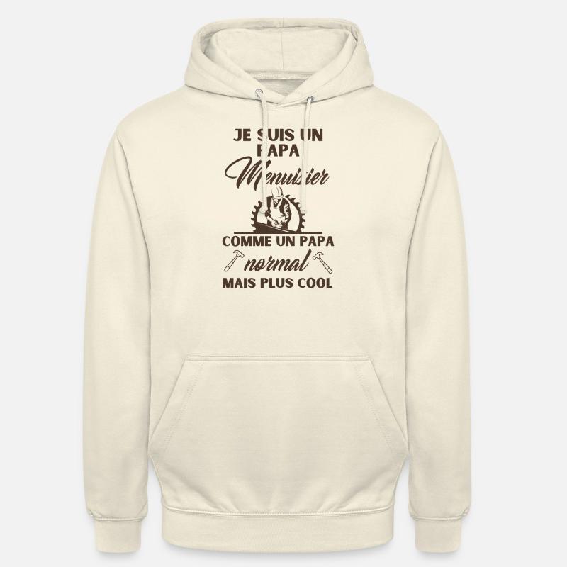 papa menuisier cool - Sweat-shirt à capuche unisexe - vanille