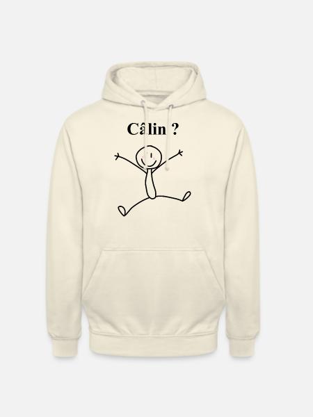 Fais moi un câlin - Sweat-shirt à capuche unisexe - vanille