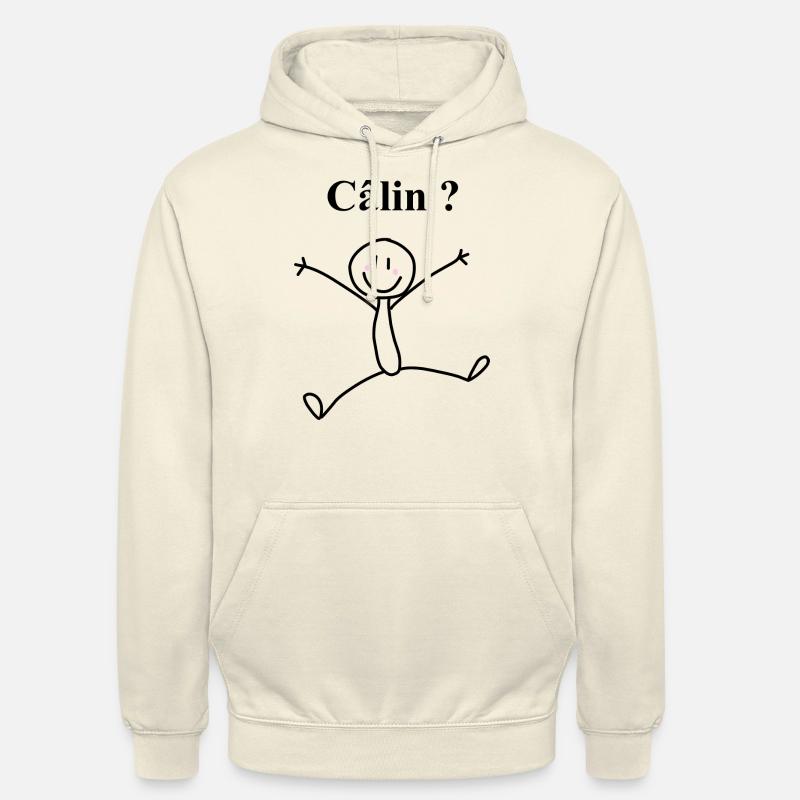 Fais moi un câlin - Sweat-shirt à capuche unisexe - vanille