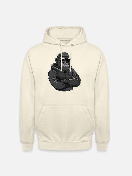 Gorilla Animal Comic - Unisex Hoodie - vanilla
