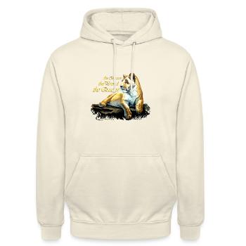 La Reine - Sweat-shirt à capuche unisexe - vanille - Devant - Alina (178cm) & Michal (187cm)