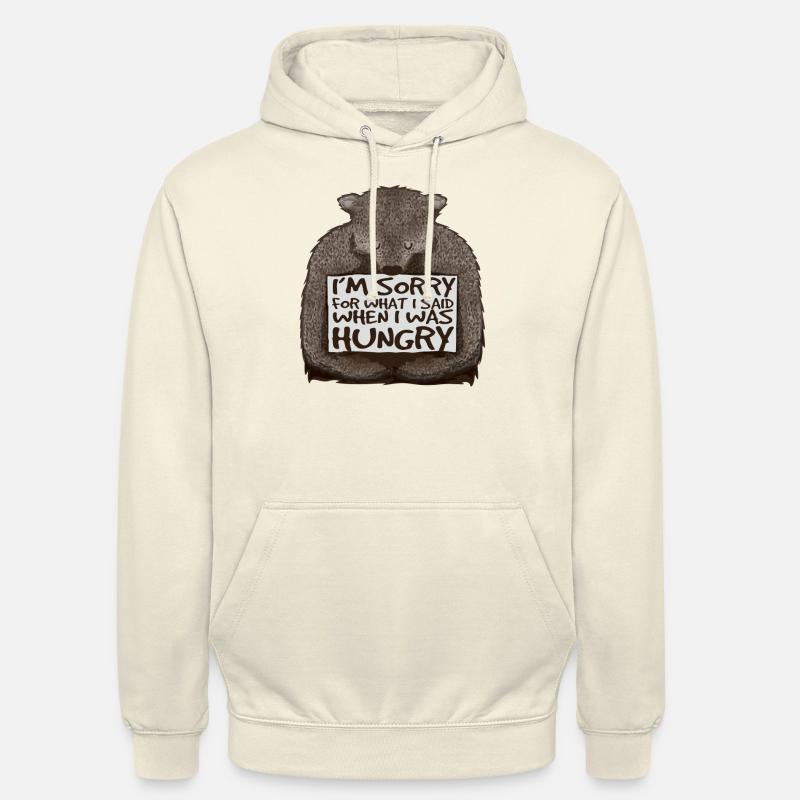 Désolé, j’avais faim. - Sweat-shirt à capuche unisexe - vanille