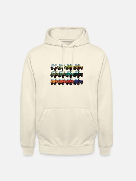 Farbpalette Unimog - Oldtimer - Regenbogen anders - Unisex Hoodie - Vanille-Milchshake