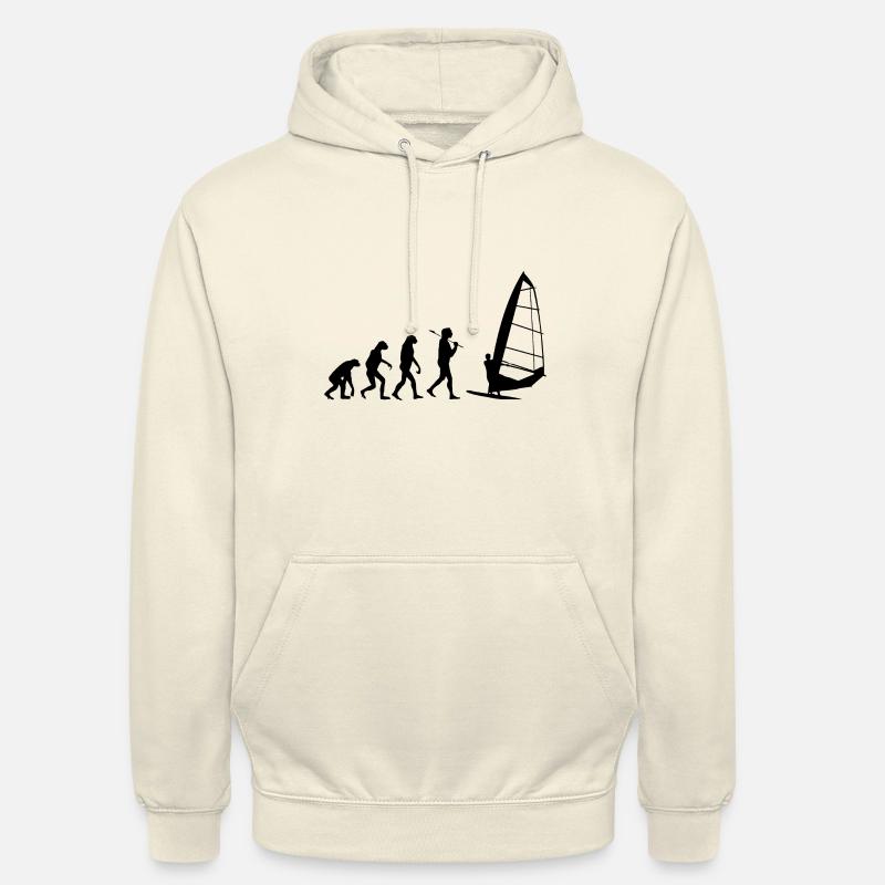 Windsurfing Evolution Windsurfer Wind Wasser - Unisex Hoodie - Vanille-Milchshake