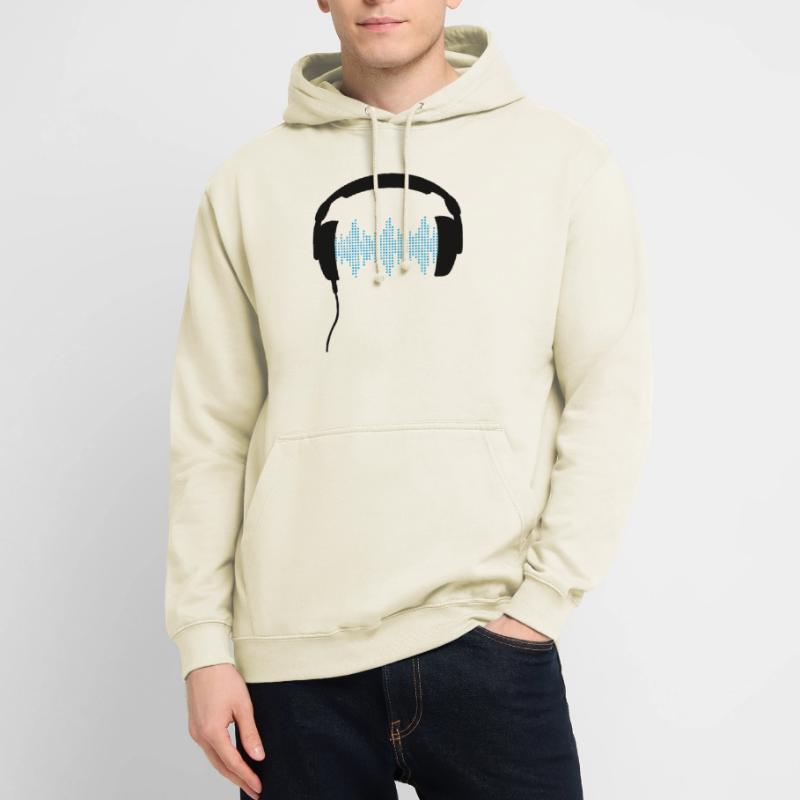 DJ headphone rhytm frequency equalizer Unisex Hoodie