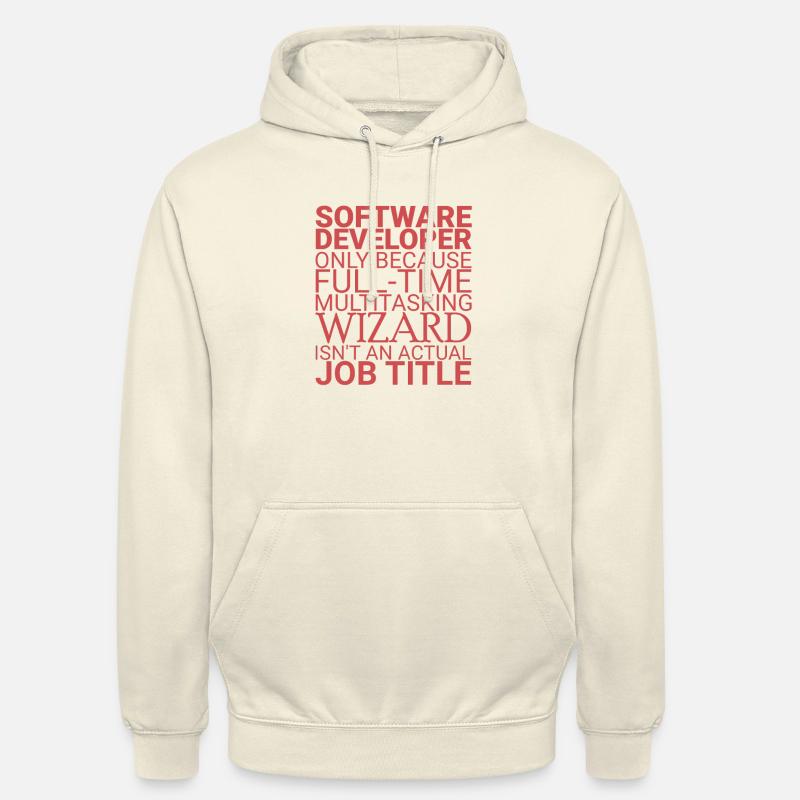 "Software Developer Wizard | Programmierer" - Unisex Hoodie - Vanille-Milchshake