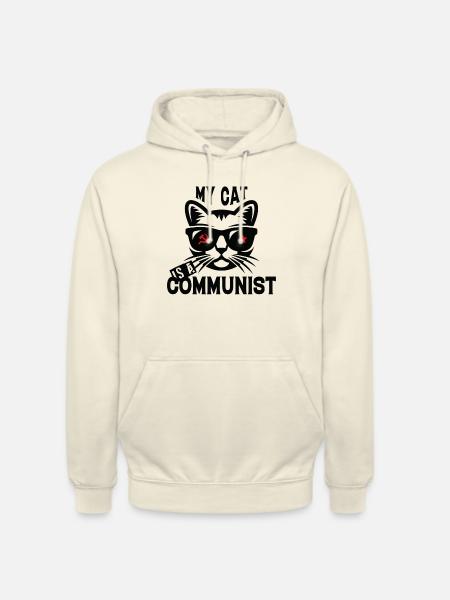 Min kat er kommunist - Hættetrøje unisex - vaniljemilkshake