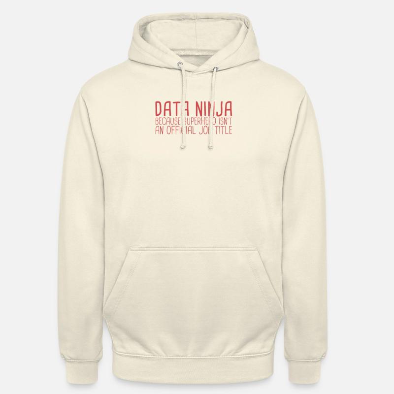 "Data Ninja Superhero | Data Science" - Unisex Hoodie - Vanille-Milchshake