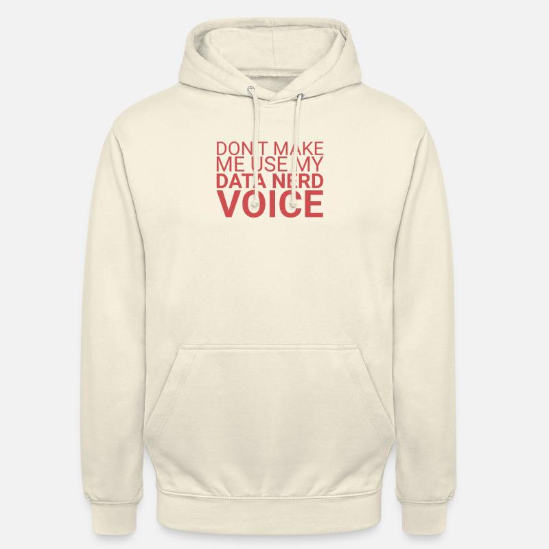 "Data Nerd Voice | Data Science" - Unisex Hoodie - Vanille-Milchshake