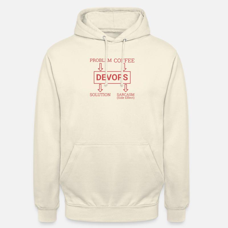 "DevOps Sarcasm | Softwareentwicklung" - Unisex Hoodie - Vanille-Milchshake