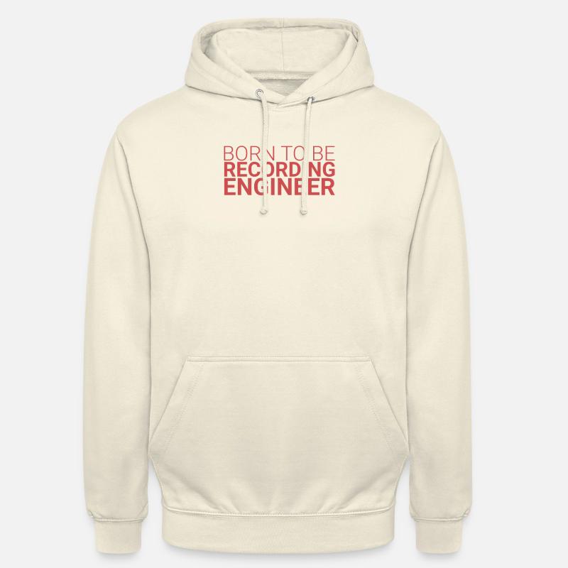 "Recording Engineer Born | Tontechnik" - Unisex Hoodie - Vanille-Milchshake