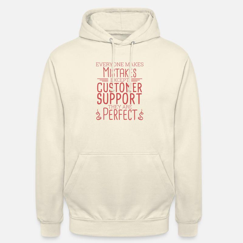 "Customer Support Perfect | Service-Management" - Unisex Hoodie - Vanille-Milchshake