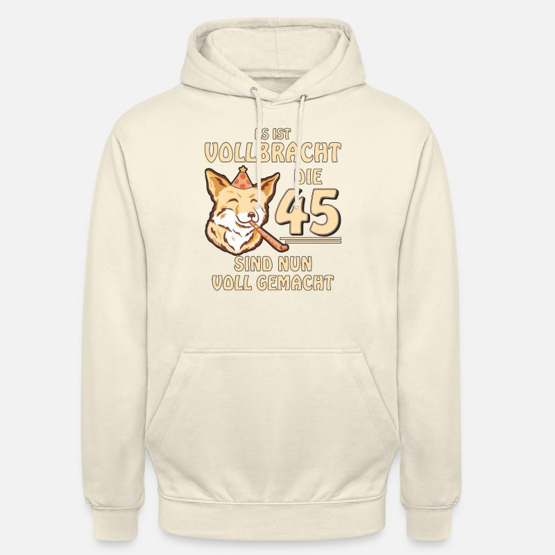 45 GEBURTSTAG - Unisex Hoodie - Vanille-Milchshake