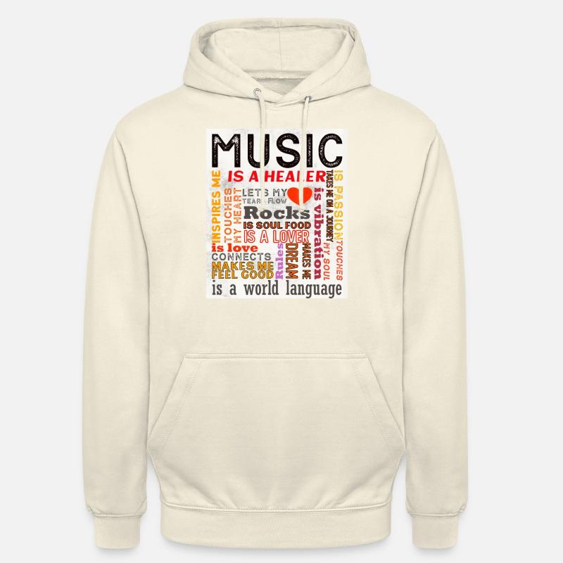 La musique, c’est - Sweat-shirt à capuche unisexe - vanille