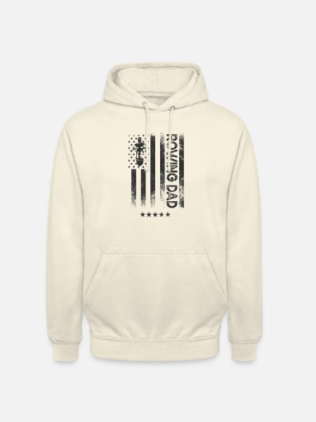 USA American Flag - Rowing Father - Unisex Hoodie - vanilla