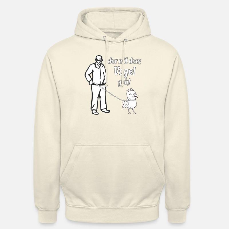 DER MIT DEM VOGEL GEHT - Unisex Hoodie - Vanille-Milchshake