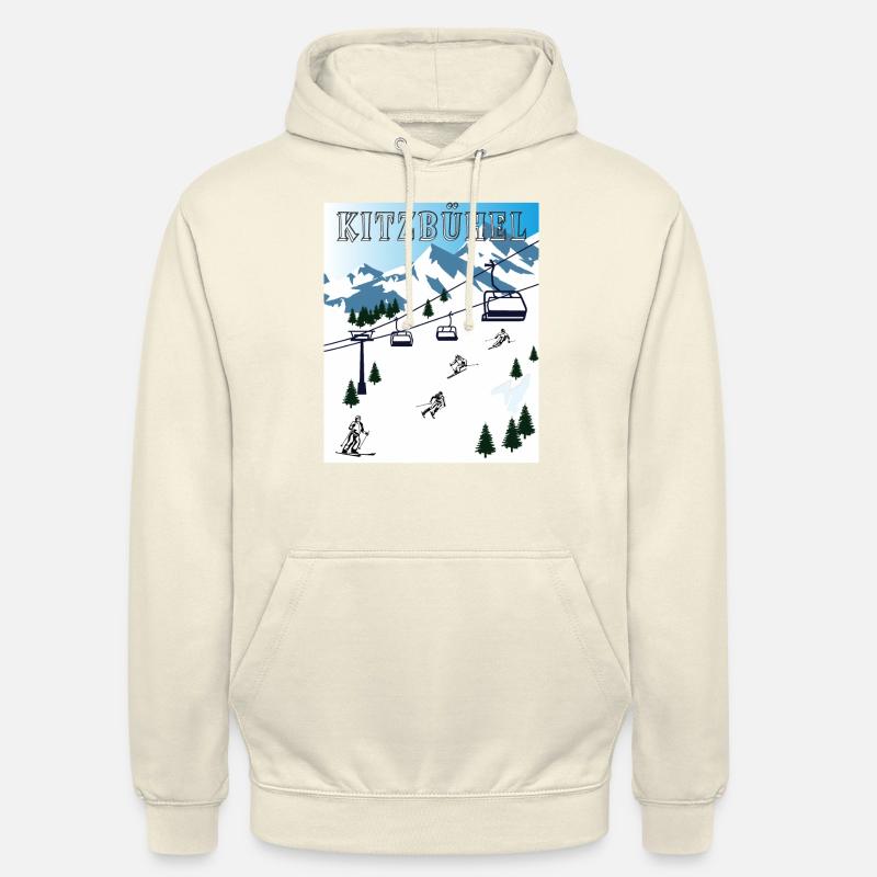 SKIING KITZBÜHEL - Unisex Hoodie - vanilla