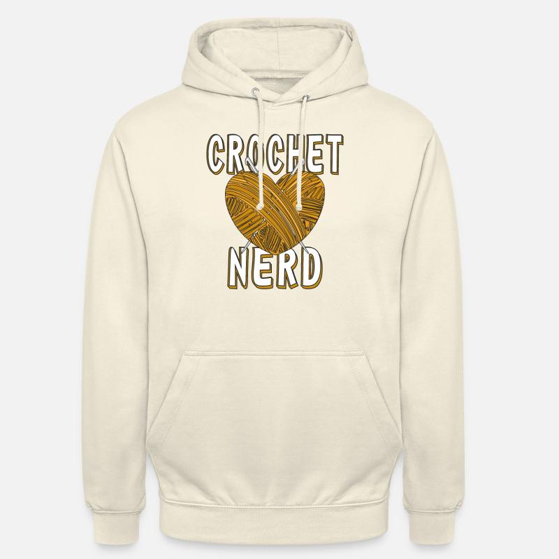 CROCHET NERD - Sweat-shirt à capuche unisexe - vanille