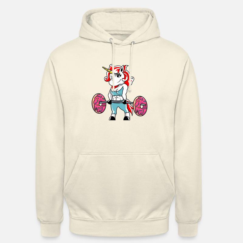 Soulevé de terre de licorne - Sweat-shirt à capuche unisexe - vanille