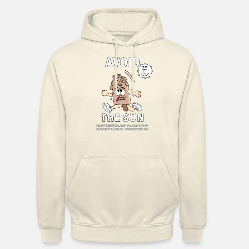 SONNENSCHUTZ EISCREME AVOID THE SUN - Unisex Hoodie - Vanille-Milchshake