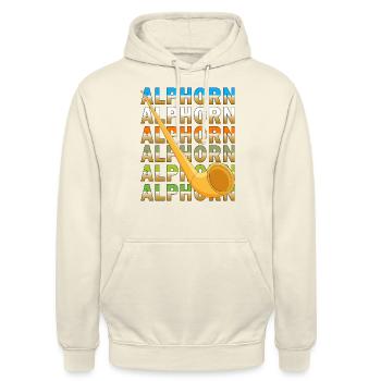 ALPHORN - Unisex Hoodie - Vanille-Milchshake - Vorne - Alina (178cm) & Michal (187cm)