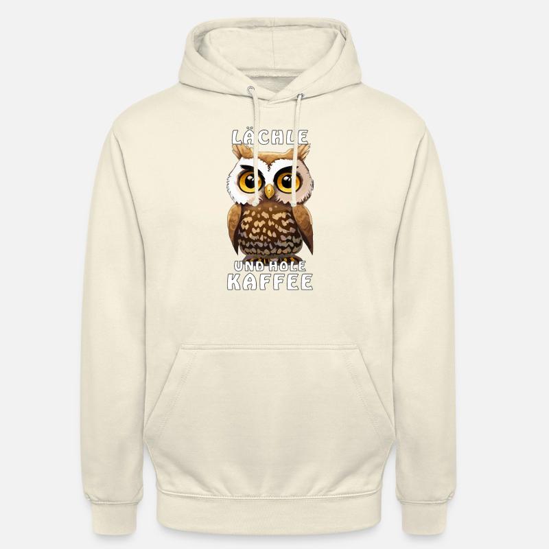 EULE LÄCHLE UND HOLE KAFFEE - Unisex Hoodie - Vanille-Milchshake