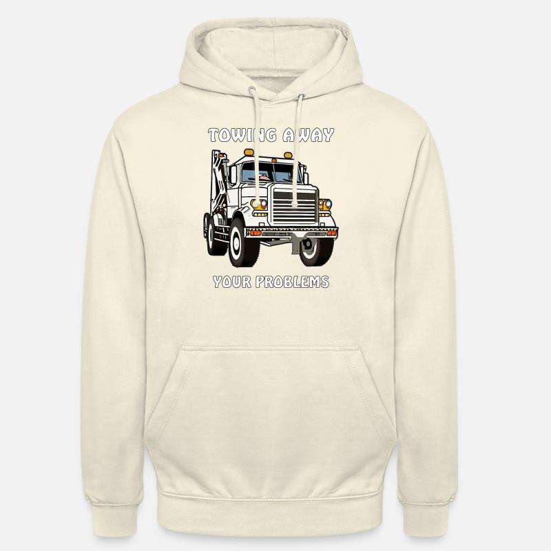 DÉPANNEUSE REMORQUANT VOS PROBLÈMES - Sweat-shirt à capuche unisexe - vanille