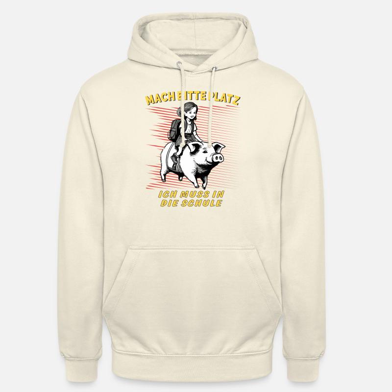 SCHWEIN KIND MÄDCHEN SCHULE - Unisex Hoodie - Vanille-Milchshake