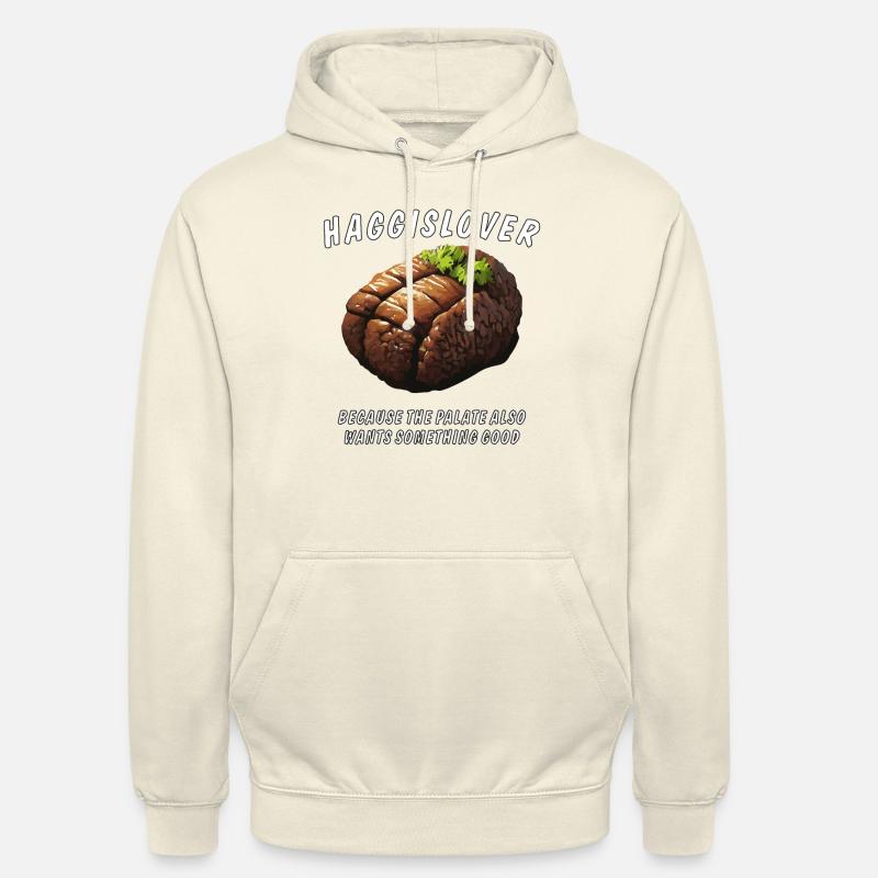 HAGGISLOVER - Sweat-shirt à capuche unisexe - vanille