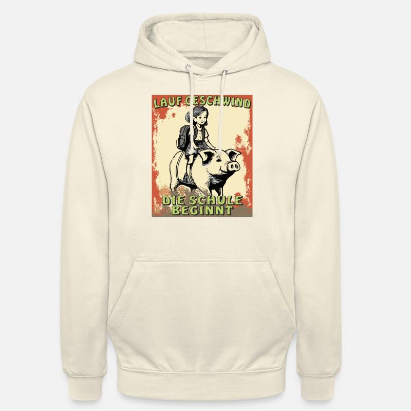 SCHWEIN MÄDCHEN SCHULE BEGINNT - Unisex Hoodie - Vanille-Milchshake