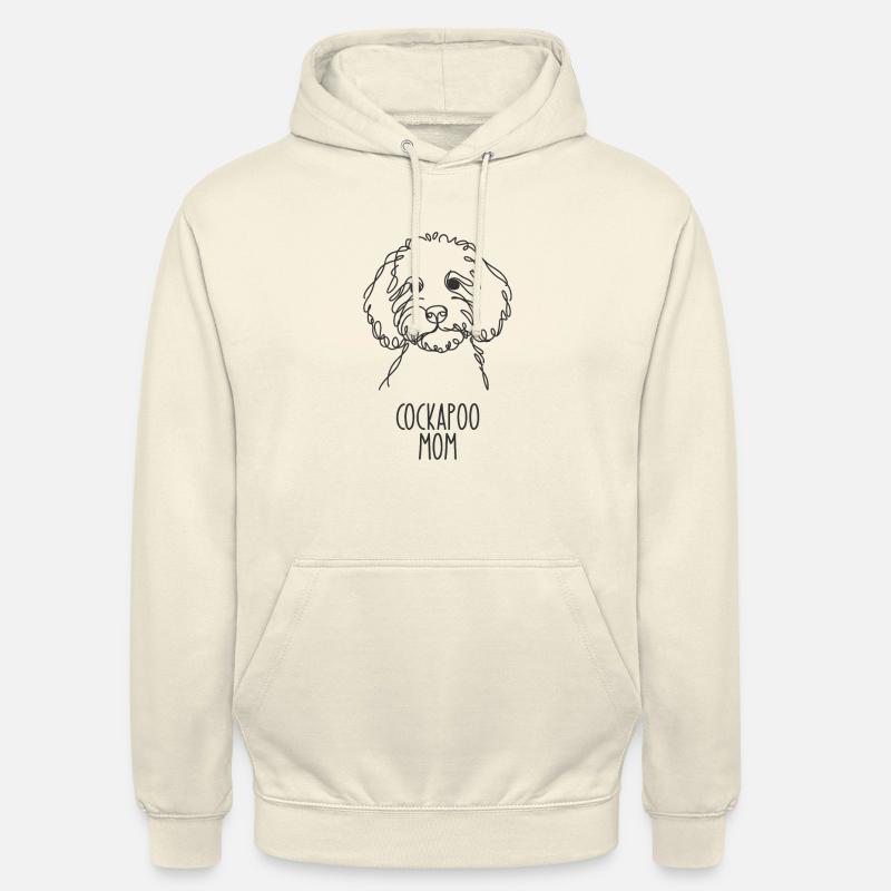 Line Art Mom - Cockapoo - Sweat-shirt à capuche unisexe - vanille